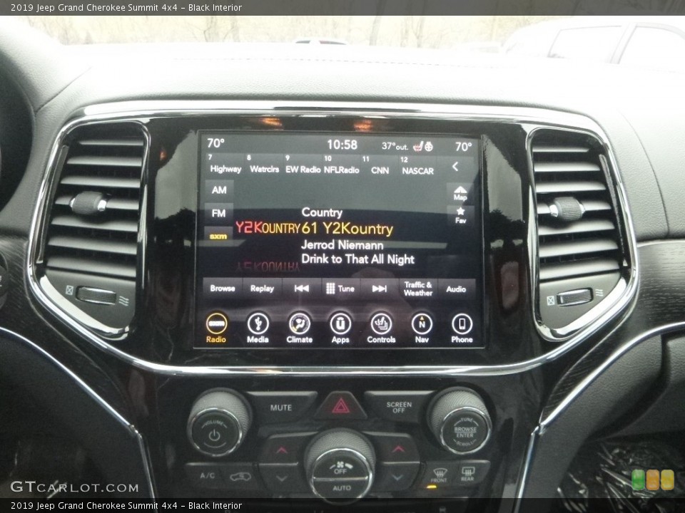 Black Interior Controls for the 2019 Jeep Grand Cherokee Summit 4x4 #130526023