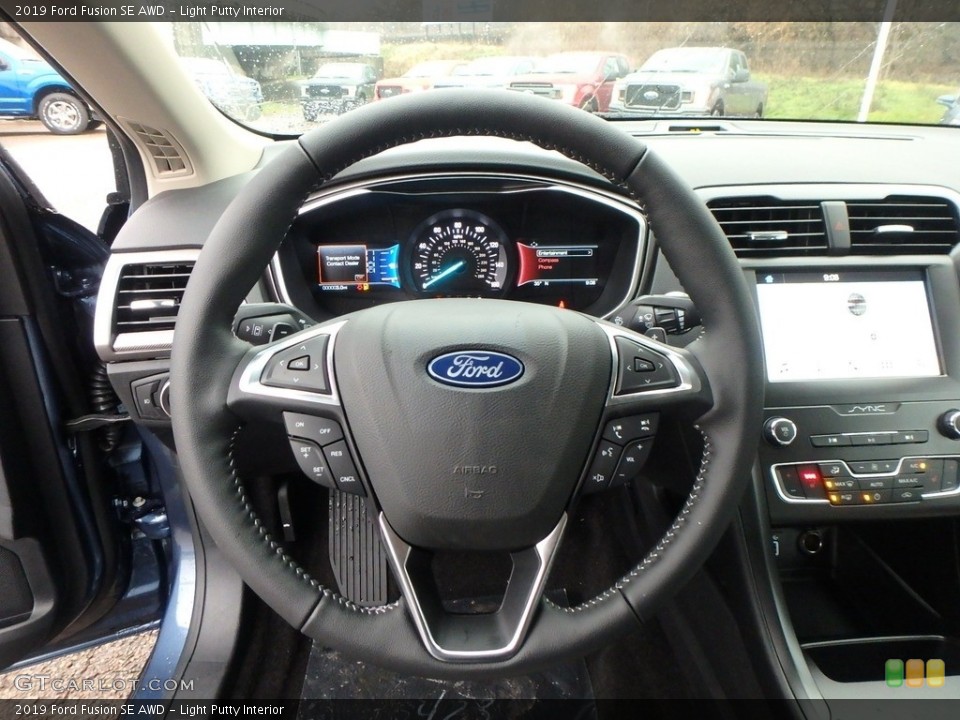 Light Putty Interior Steering Wheel for the 2019 Ford Fusion SE AWD #130526116