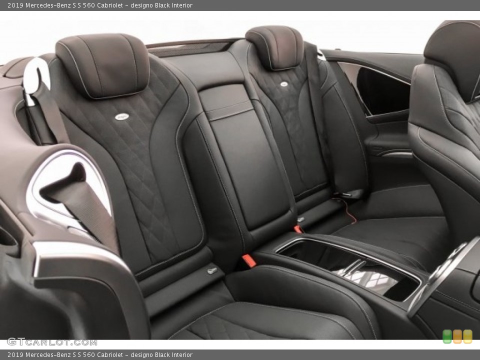designo Black Interior Rear Seat for the 2019 Mercedes-Benz S S 560 Cabriolet #130533340