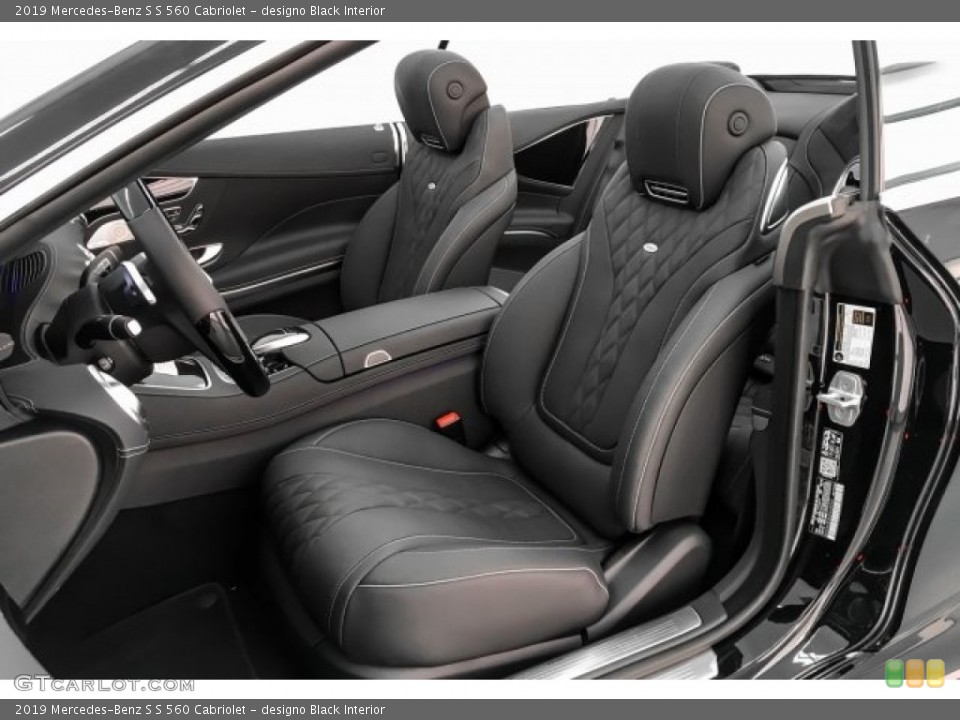 designo Black Interior Front Seat for the 2019 Mercedes-Benz S S 560 Cabriolet #130533382