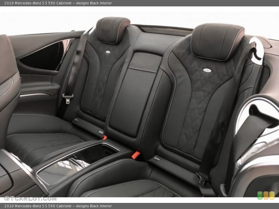 designo Black Interior Rear Seat for the 2019 Mercedes-Benz S S 560 Cabriolet #130533424