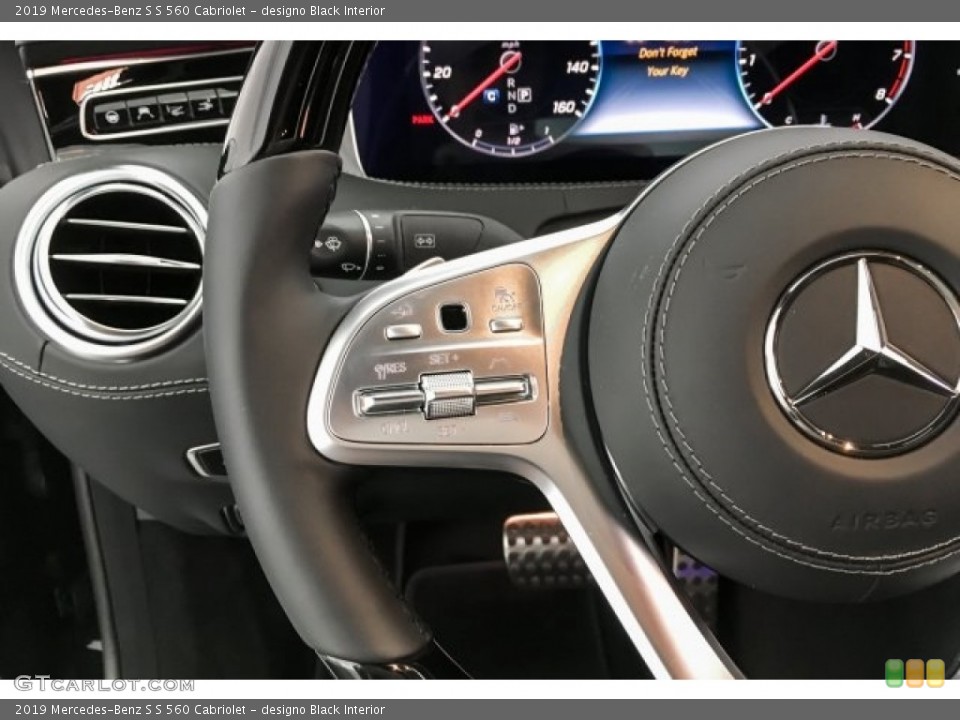 designo Black Interior Steering Wheel for the 2019 Mercedes-Benz S S 560 Cabriolet #130533460