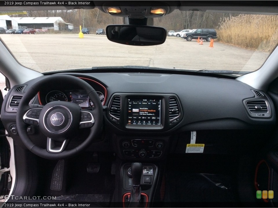 Black Interior Dashboard for the 2019 Jeep Compass Trailhawk 4x4 #130533469