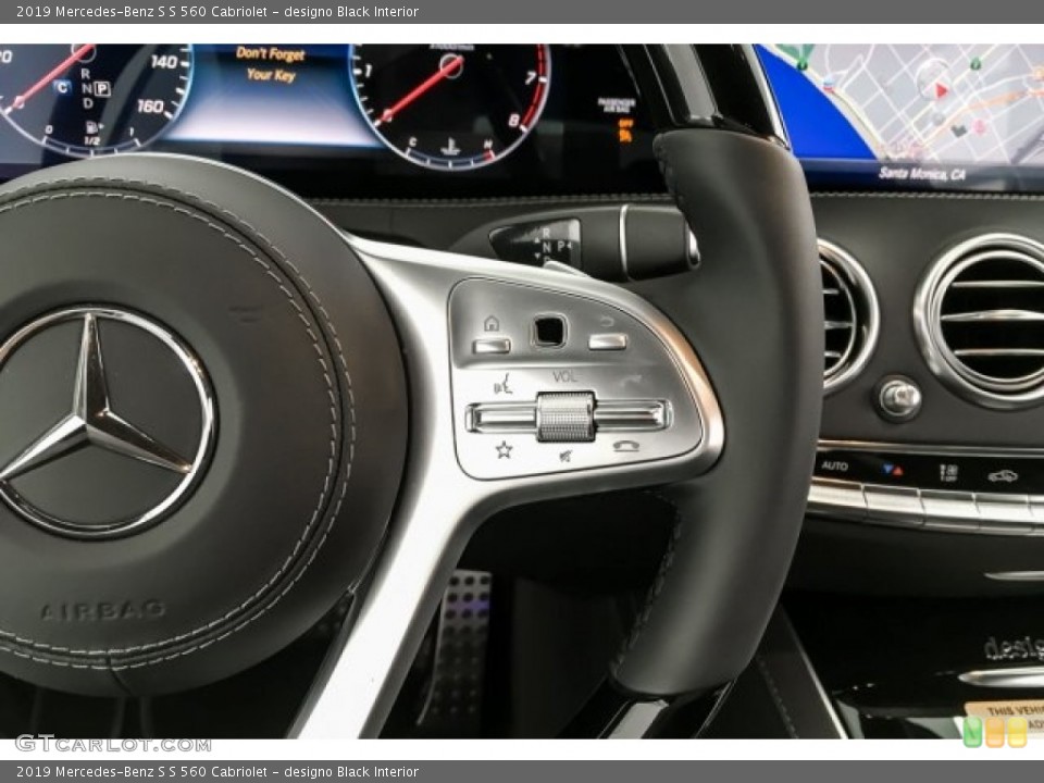 designo Black Interior Steering Wheel for the 2019 Mercedes-Benz S S 560 Cabriolet #130533484