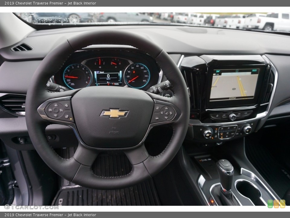 Jet Black Interior Steering Wheel for the 2019 Chevrolet Traverse Premier #130534261