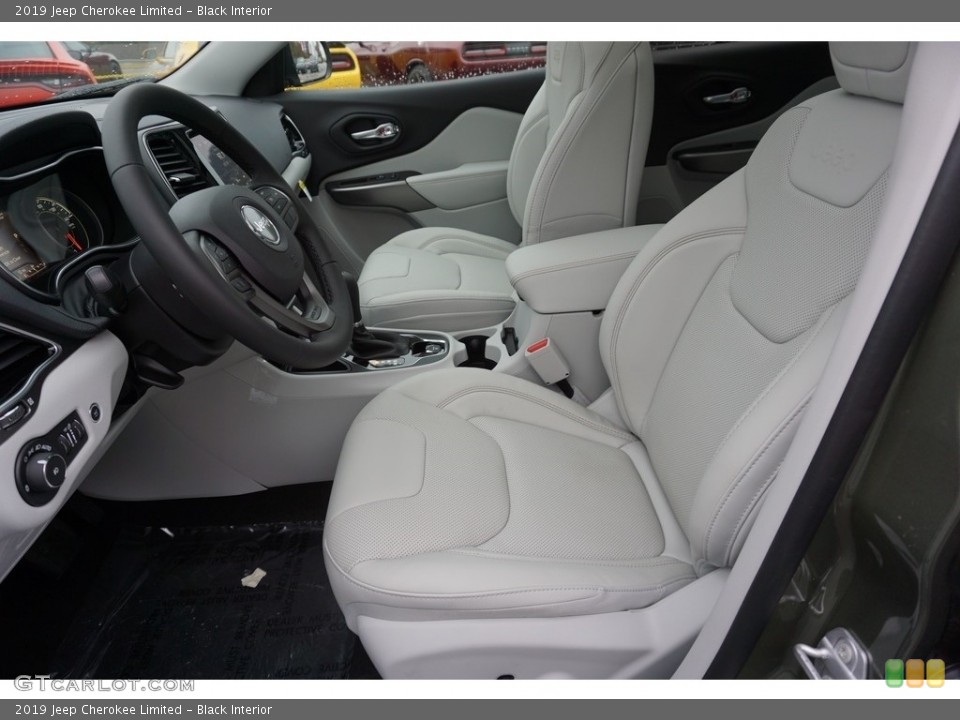 Black Interior Front Seat for the 2019 Jeep Cherokee Limited #130536688