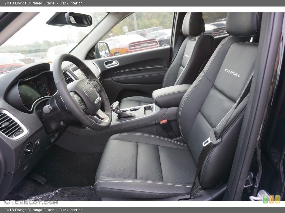 Black Interior Front Seat for the 2018 Dodge Durango Citadel #130538524