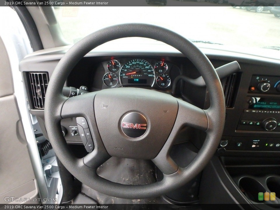 Medium Pewter Interior Steering Wheel for the 2019 GMC Savana Van 2500 Cargo #130542880