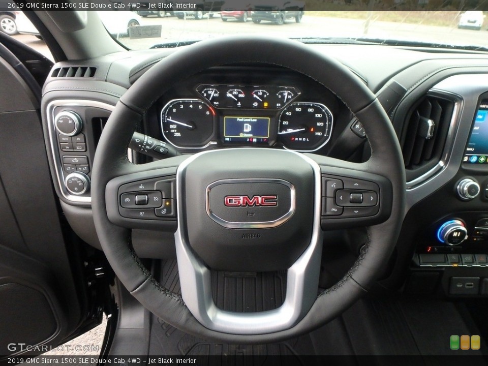 Jet Black Interior Steering Wheel for the 2019 GMC Sierra 1500 SLE Double Cab 4WD #130543075