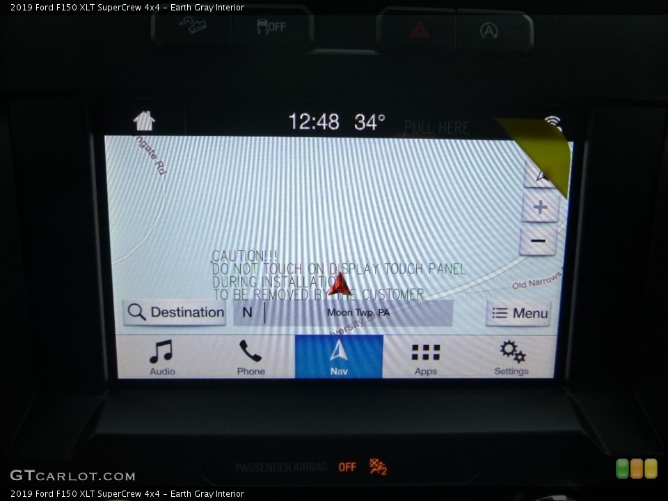 Earth Gray Interior Navigation for the 2019 Ford F150 XLT SuperCrew 4x4 #130544879