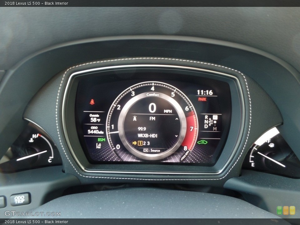 Black Interior Gauges for the 2018 Lexus LS 500 #130546166