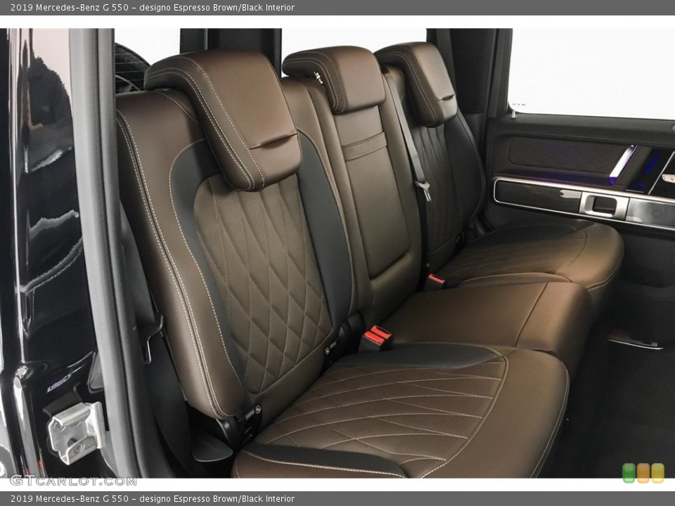 designo Espresso Brown/Black Interior Rear Seat for the 2019 Mercedes-Benz G 550 #130547825