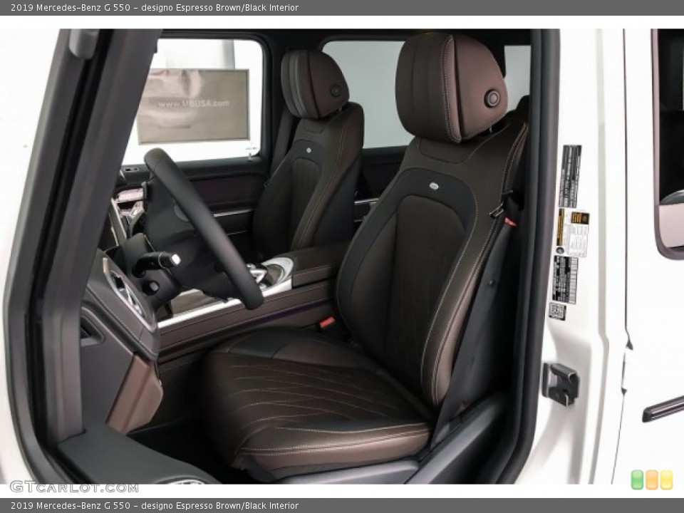 designo Espresso Brown/Black Interior Front Seat for the 2019 Mercedes-Benz G 550 #130549322