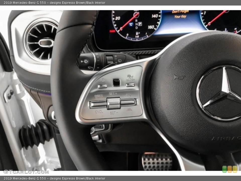 designo Espresso Brown/Black Interior Steering Wheel for the 2019 Mercedes-Benz G 550 #130549397