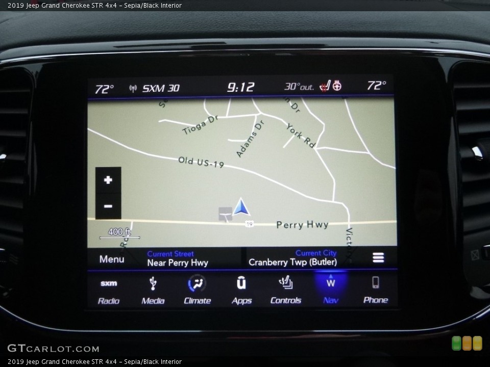 Sepia/Black Interior Navigation for the 2019 Jeep Grand Cherokee STR 4x4 #130550408