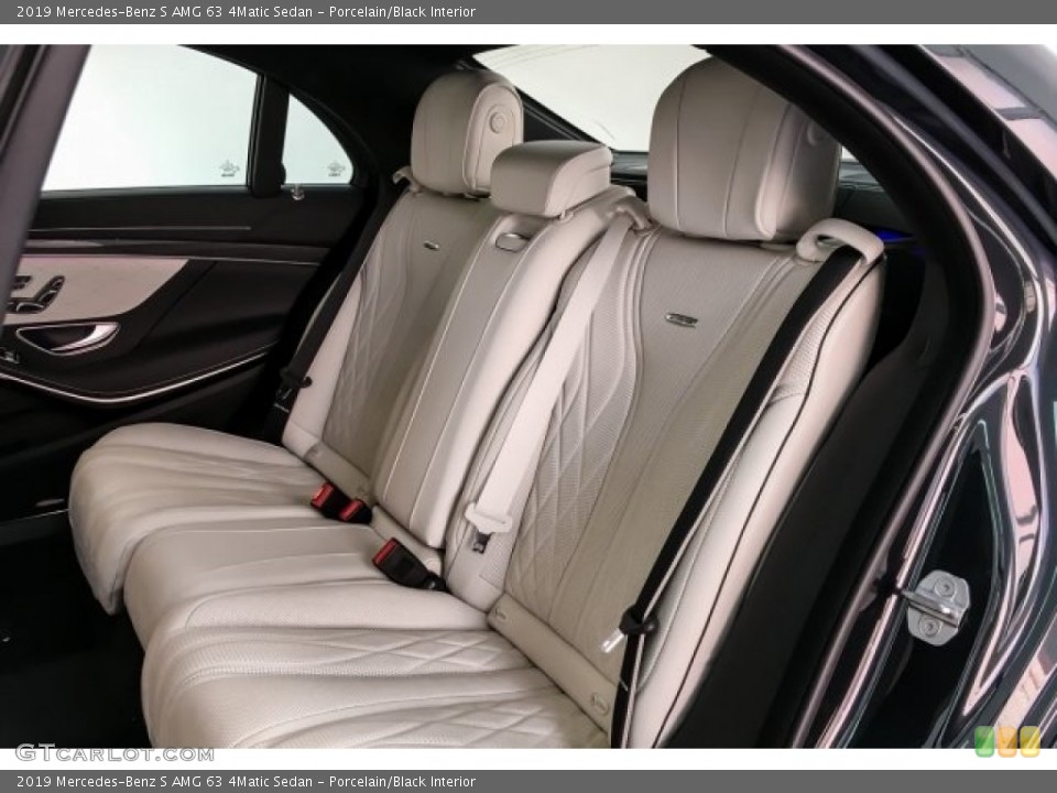 Porcelain/Black Interior Rear Seat for the 2019 Mercedes-Benz S AMG 63 4Matic Sedan #130554599