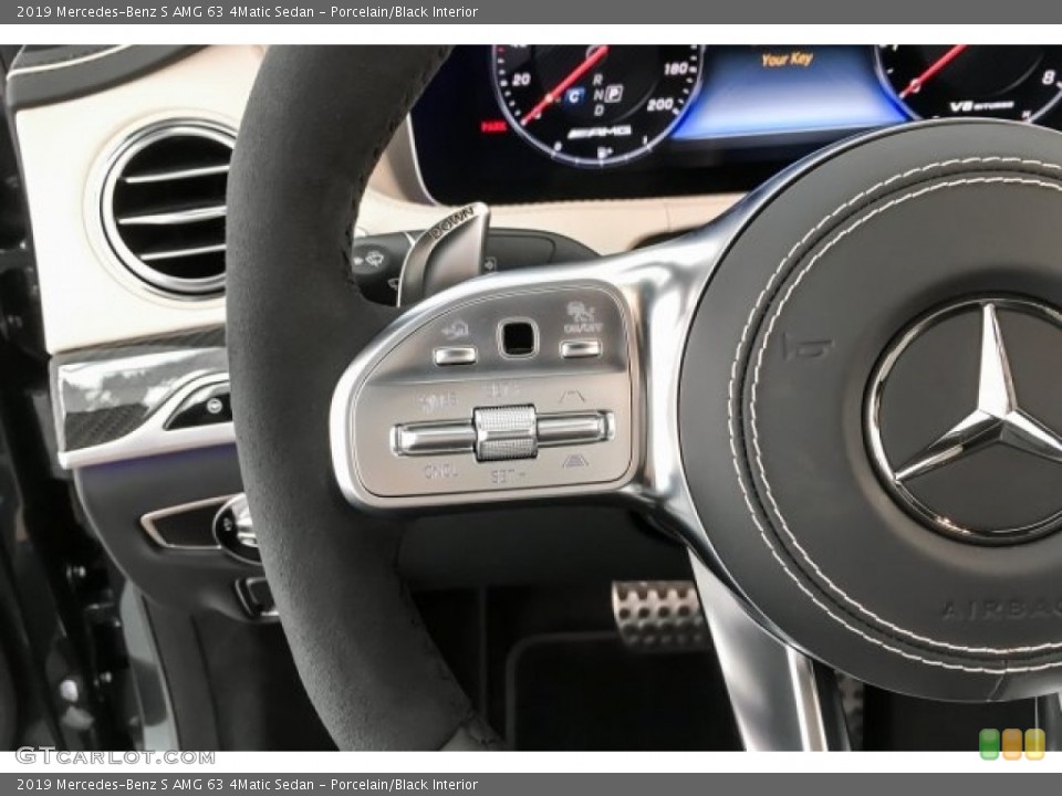 Porcelain/Black Interior Steering Wheel for the 2019 Mercedes-Benz S AMG 63 4Matic Sedan #130554643