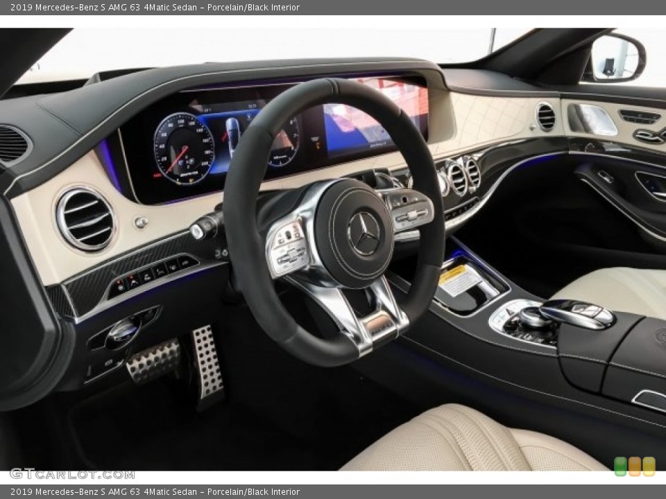 Porcelain/Black Interior Dashboard for the 2019 Mercedes-Benz S AMG 63 4Matic Sedan #130554724