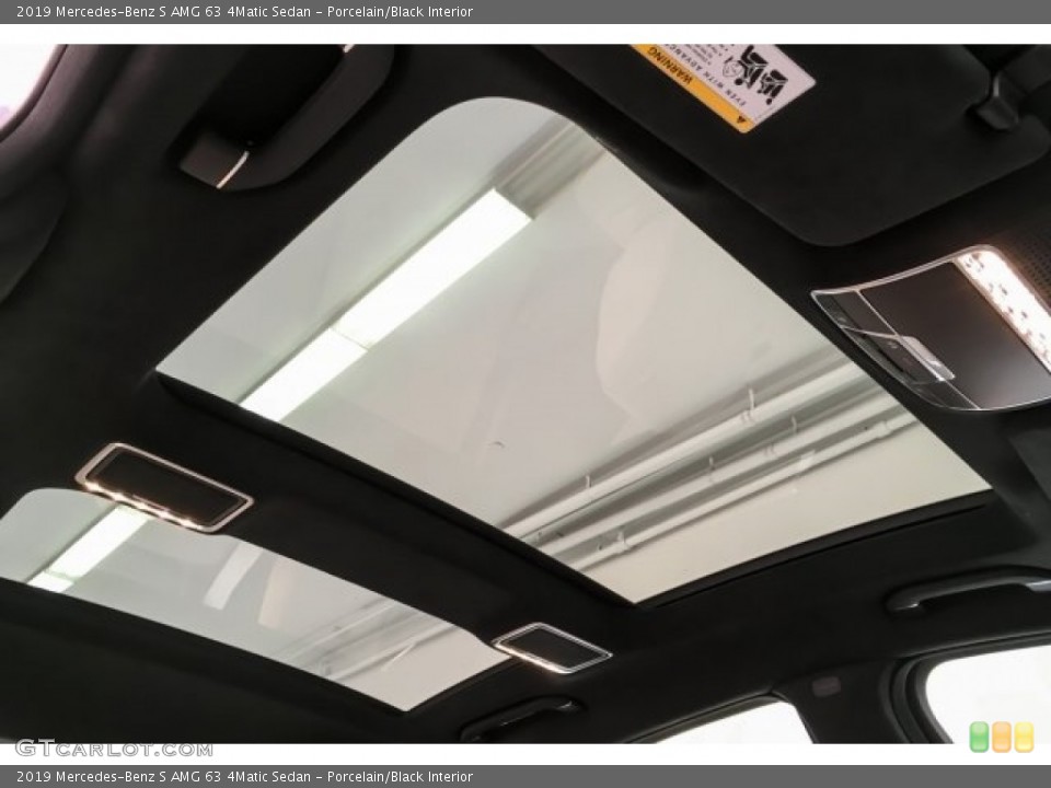Porcelain/Black Interior Sunroof for the 2019 Mercedes-Benz S AMG 63 4Matic Sedan #130554879