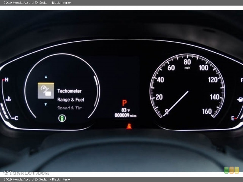 Black Interior Gauges for the 2019 Honda Accord EX Sedan #130560347