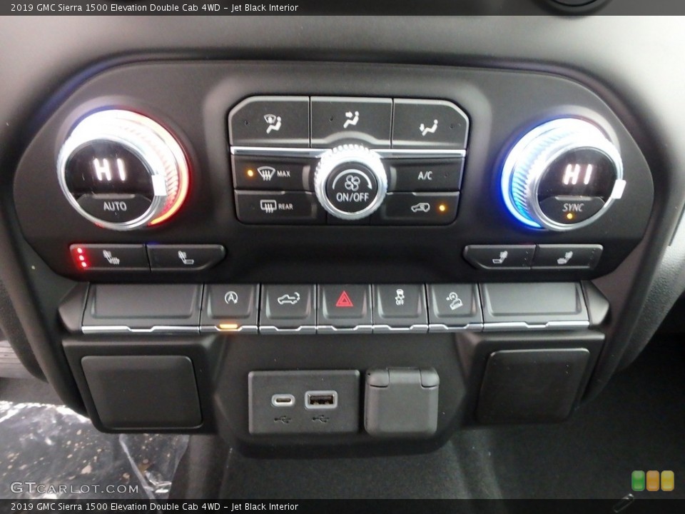 Jet Black Interior Controls for the 2019 GMC Sierra 1500 Elevation Double Cab 4WD #130569918