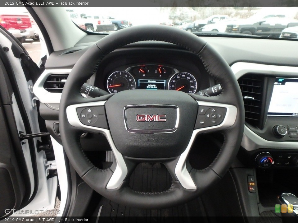 Jet Black Interior Steering Wheel for the 2019 GMC Acadia SLT AWD #130570637