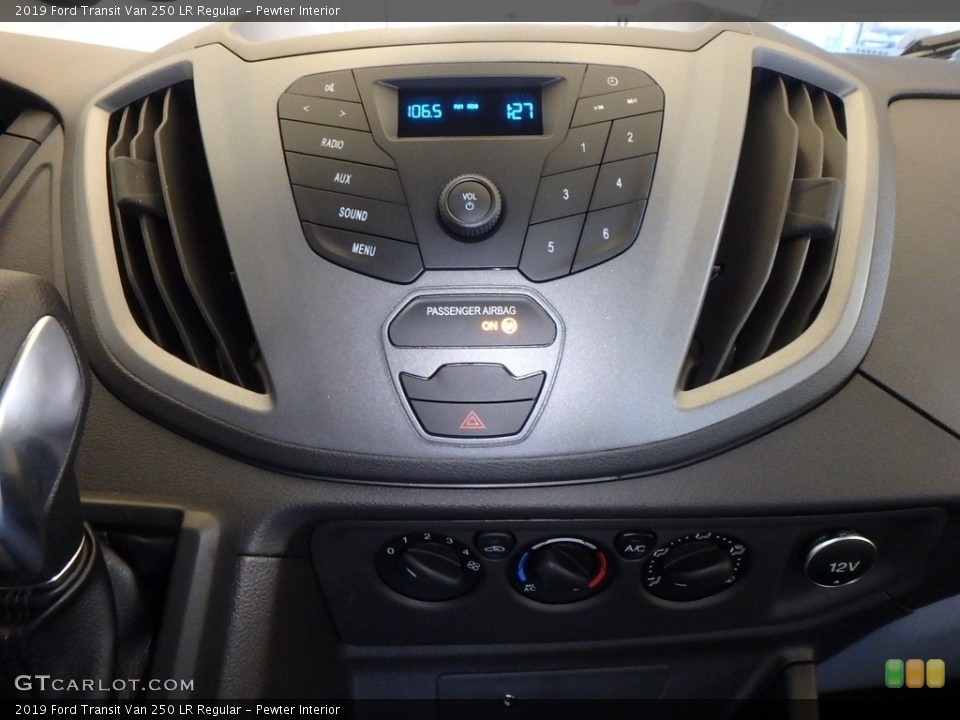 Pewter Interior Controls for the 2019 Ford Transit Van 250 LR Regular #130574154