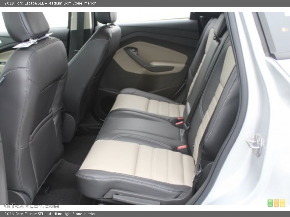 Medium Light Stone Interior Rear Seat for the 2019 Ford Escape SEL #130575876