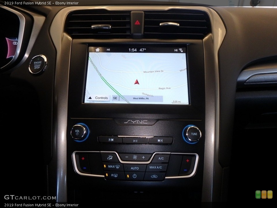 Ebony Interior Navigation for the 2019 Ford Fusion Hybrid SE #130579164