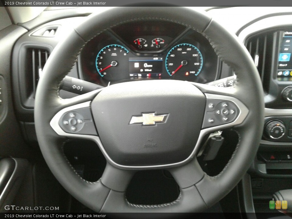 Jet Black Interior Steering Wheel for the 2019 Chevrolet Colorado LT Crew Cab #130580349
