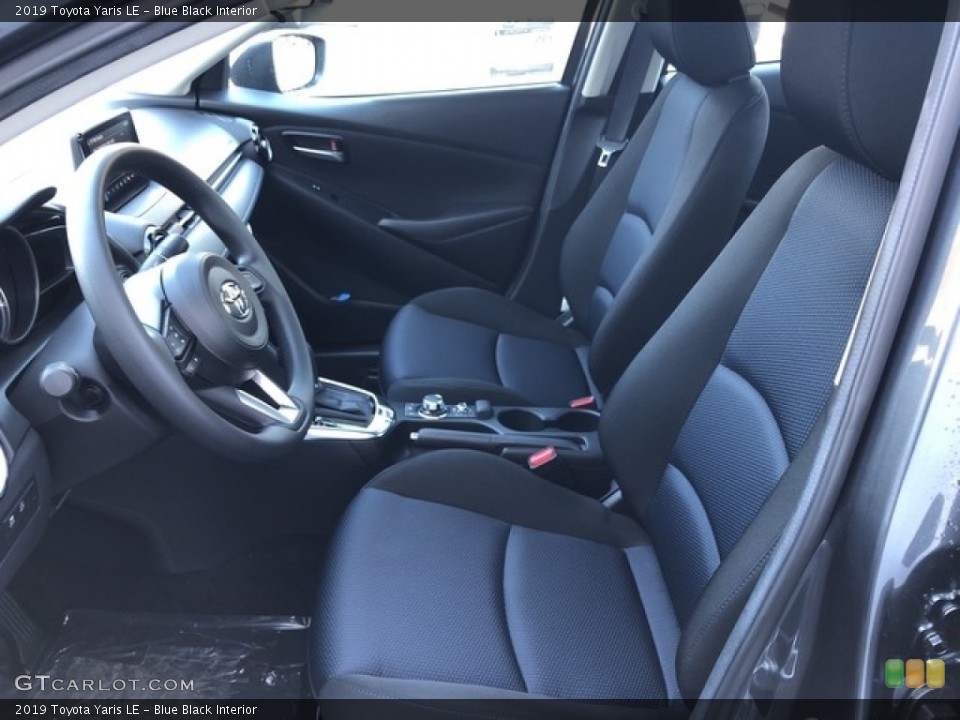 Blue Black Interior Front Seat for the 2019 Toyota Yaris LE #130581417