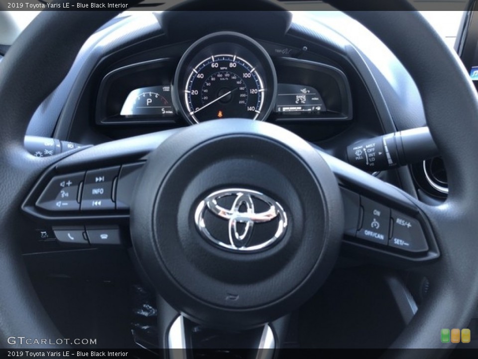 Blue Black Interior Steering Wheel for the 2019 Toyota Yaris LE #130581447