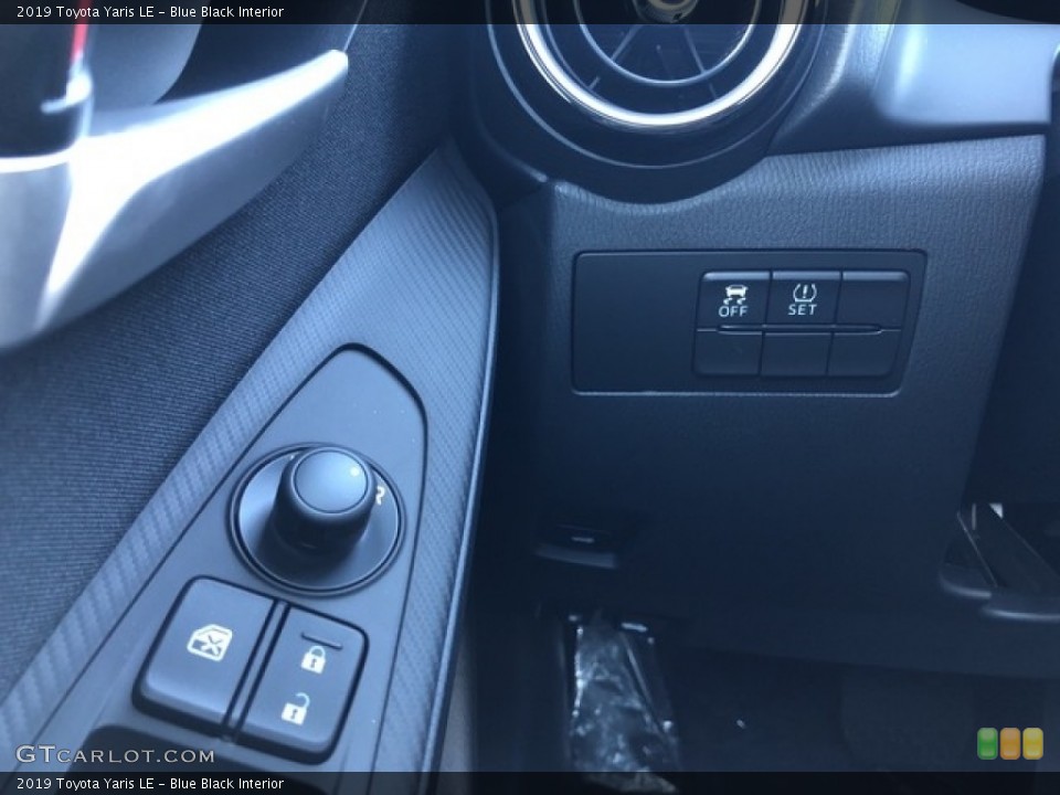 Blue Black Interior Controls for the 2019 Toyota Yaris LE #130581471