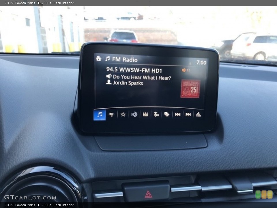 Blue Black Interior Controls for the 2019 Toyota Yaris LE #130581486