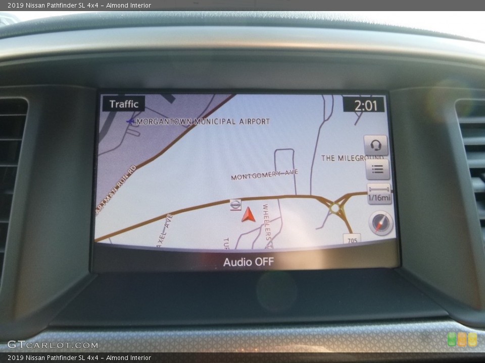 Almond Interior Navigation for the 2019 Nissan Pathfinder SL 4x4 #130585851