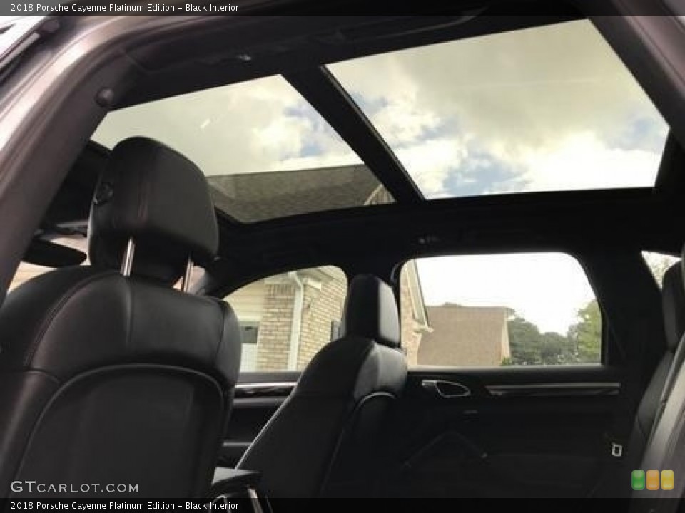 Black Interior Sunroof for the 2018 Porsche Cayenne Platinum Edition #130587852