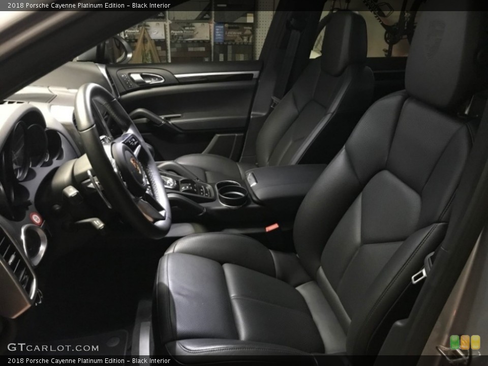 Black Interior Front Seat for the 2018 Porsche Cayenne Platinum Edition #130587855