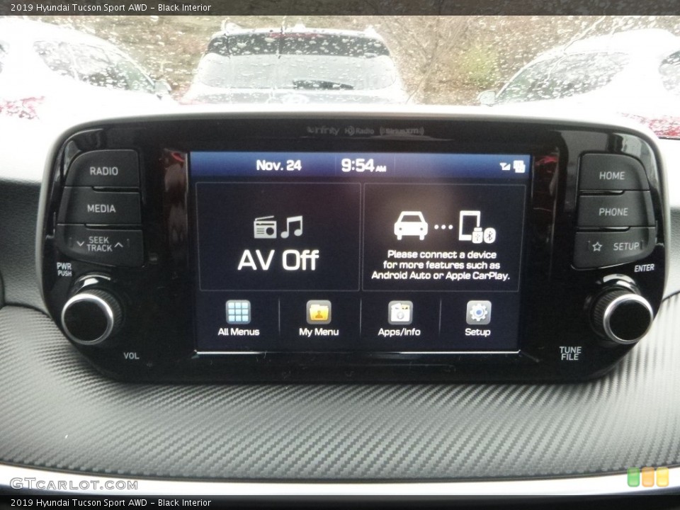 Black Interior Controls for the 2019 Hyundai Tucson Sport AWD #130590720
