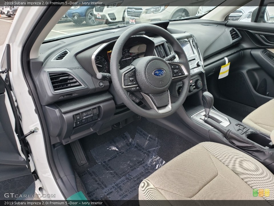 Ivory Interior Photo for the 2019 Subaru Impreza 2.0i Premium 5-Door #130590978