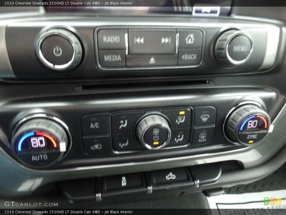 Jet Black Interior Controls for the 2019 Chevrolet Silverado 2500HD LT Double Cab 4WD #130593534