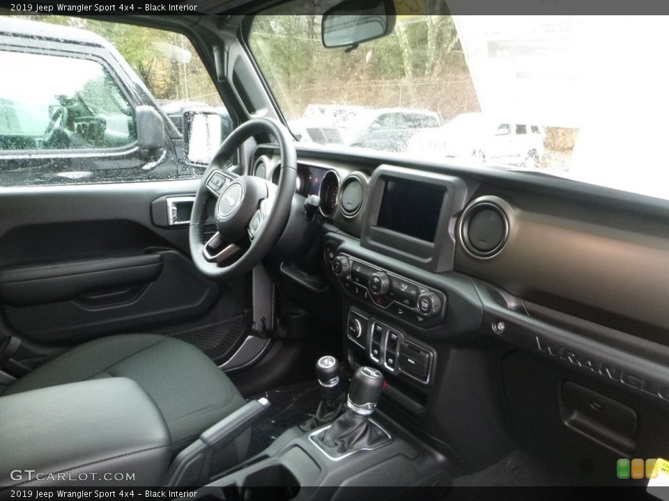 Black Interior Dashboard for the 2019 Jeep Wrangler Sport 4x4 #130607526