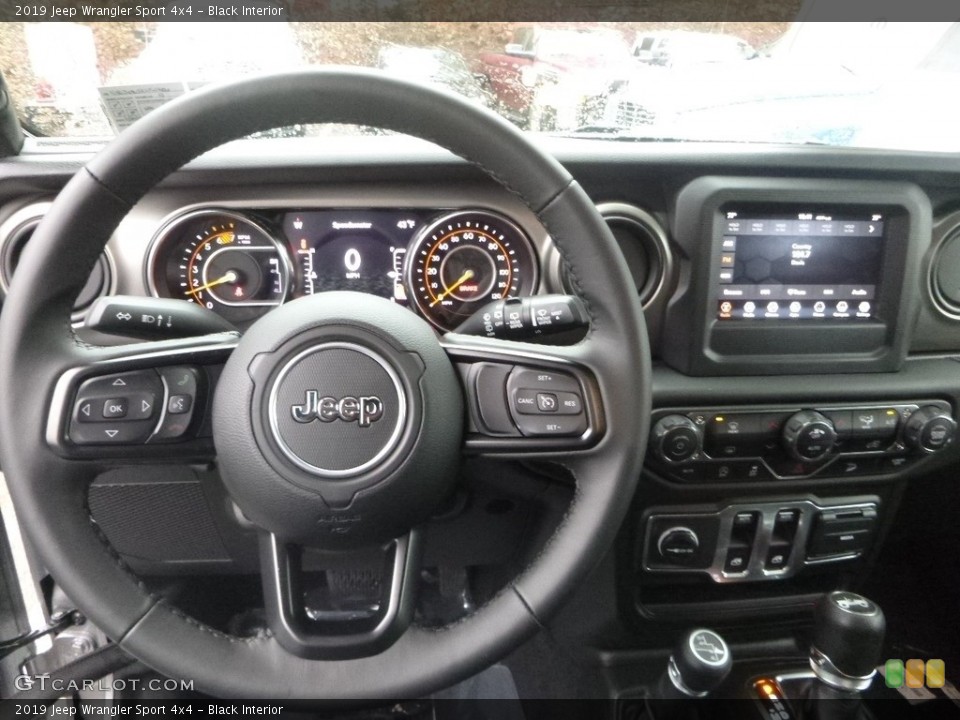 Black Interior Steering Wheel for the 2019 Jeep Wrangler Sport 4x4 #130607790