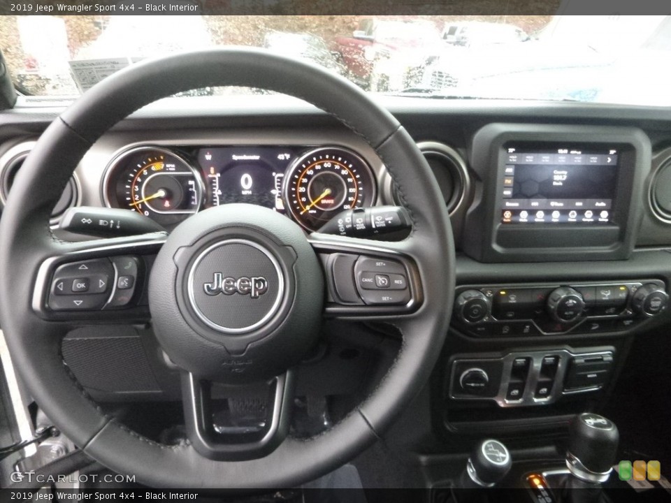 Black Interior Steering Wheel for the 2019 Jeep Wrangler Sport 4x4 #130607790