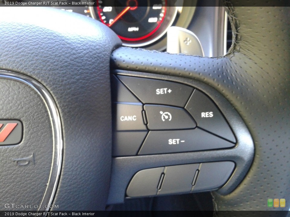 Black Interior Steering Wheel for the 2019 Dodge Charger R/T Scat Pack #130613679
