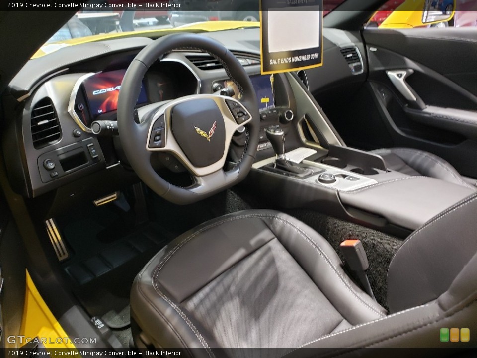 Black Interior Front Seat for the 2019 Chevrolet Corvette Stingray Convertible #130617600