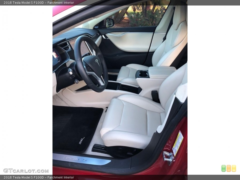 Parchment Interior Front Seat for the 2018 Tesla Model S P100D #130617621