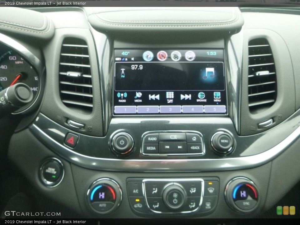 Jet Black Interior Controls for the 2019 Chevrolet Impala LT #130620003