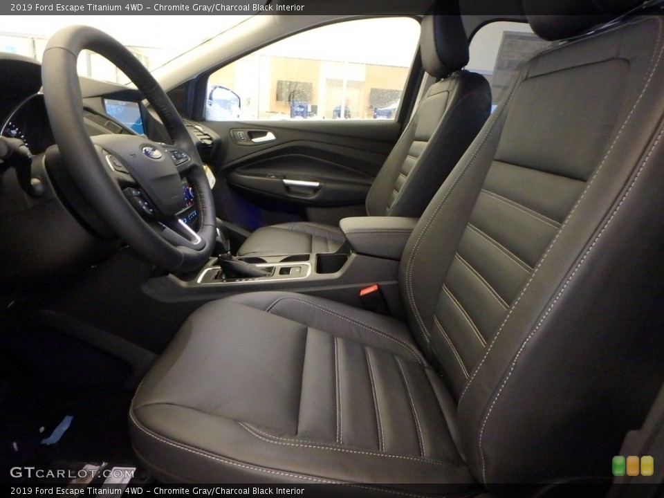 Chromite Gray/Charcoal Black Interior Front Seat for the 2019 Ford Escape Titanium 4WD #130624077