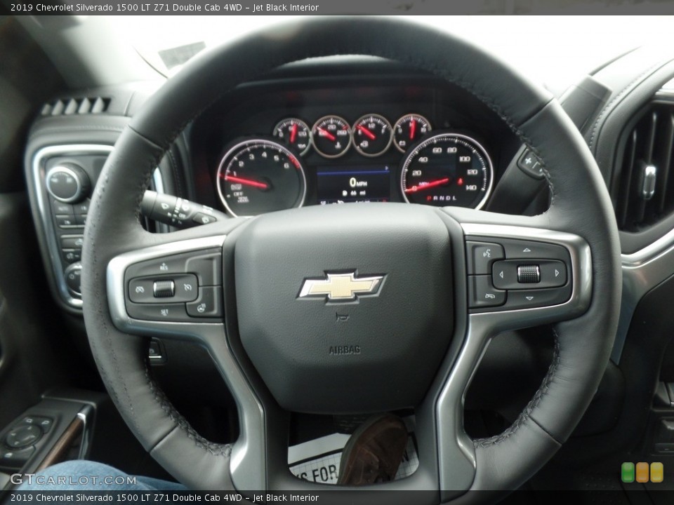 Jet Black Interior Steering Wheel for the 2019 Chevrolet Silverado 1500 LT Z71 Double Cab 4WD #130625601