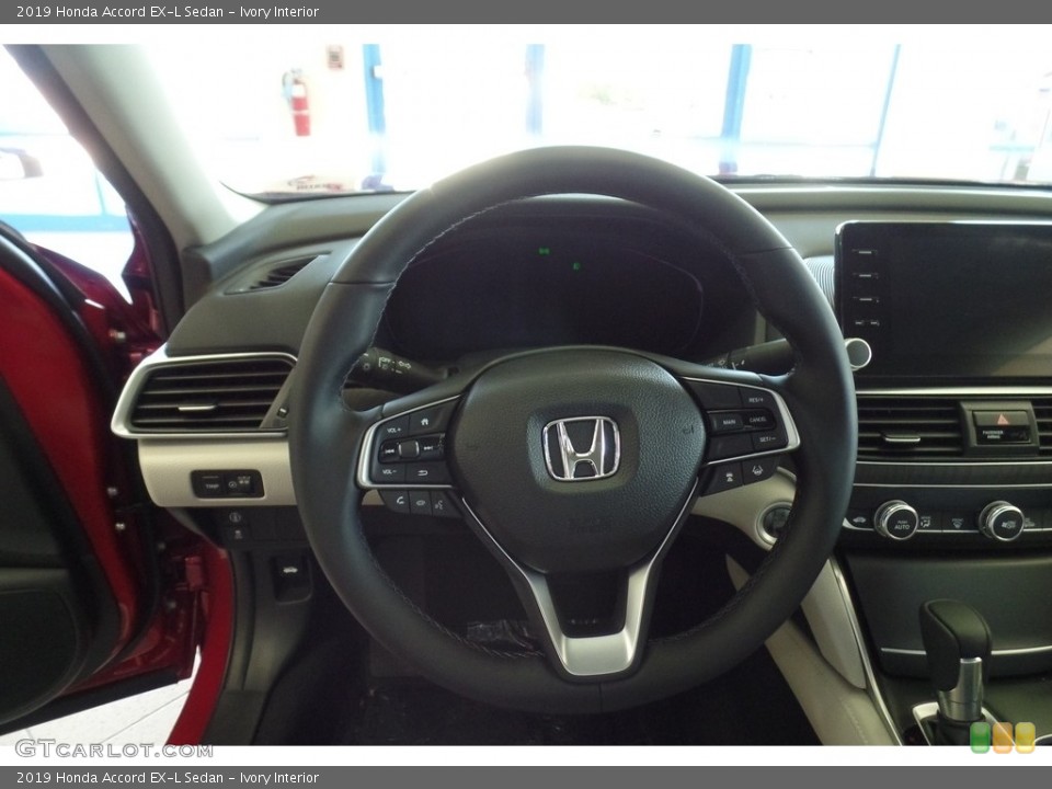 Ivory Interior Steering Wheel for the 2019 Honda Accord EX-L Sedan #130629129